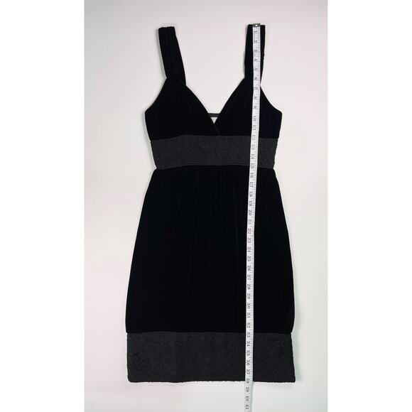 To The Max Black Velvet Lace Trim Cocktail Dress Size 4 Small - Picture 11 of 12